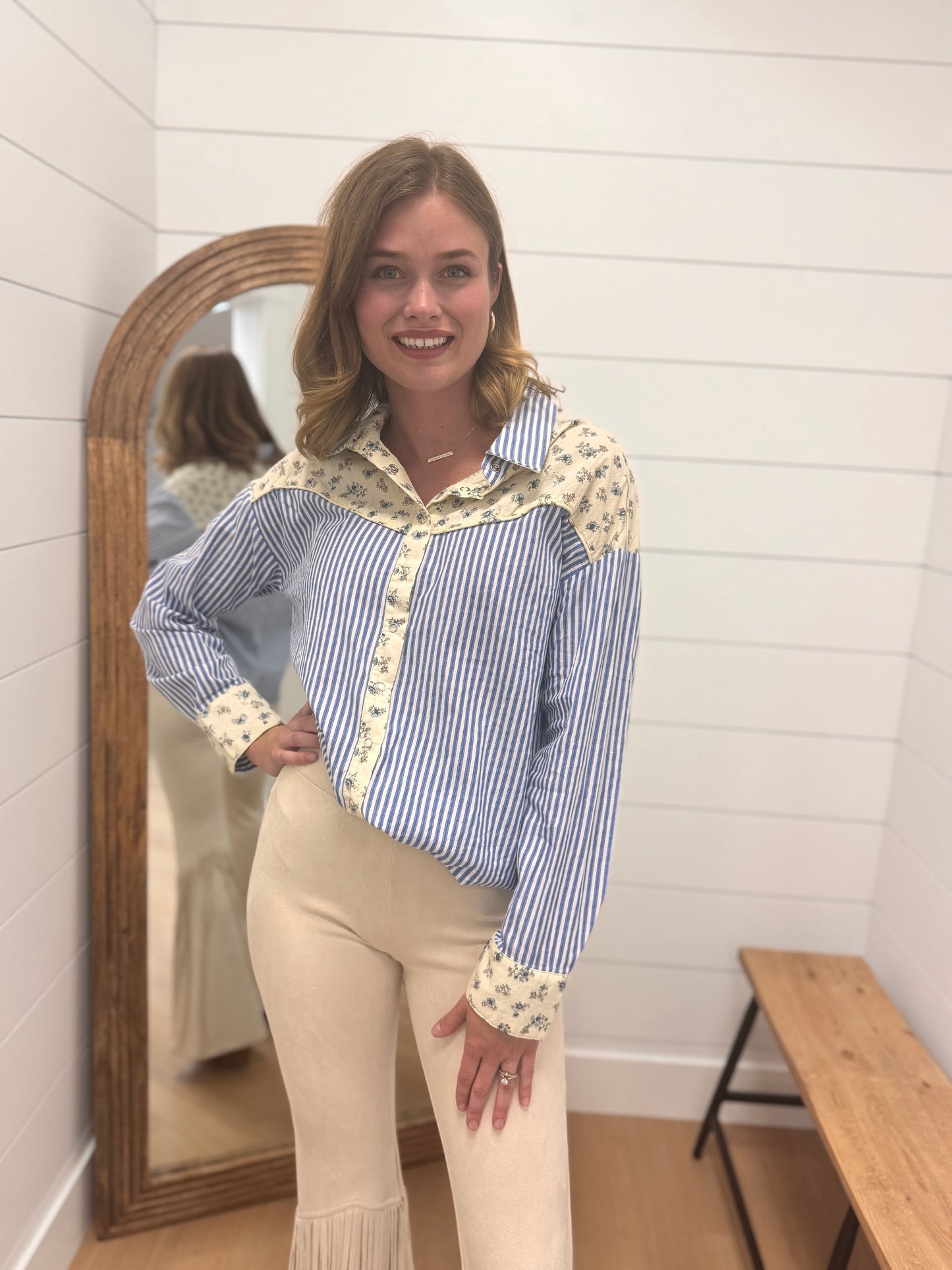 Farm-Her Button Up Top