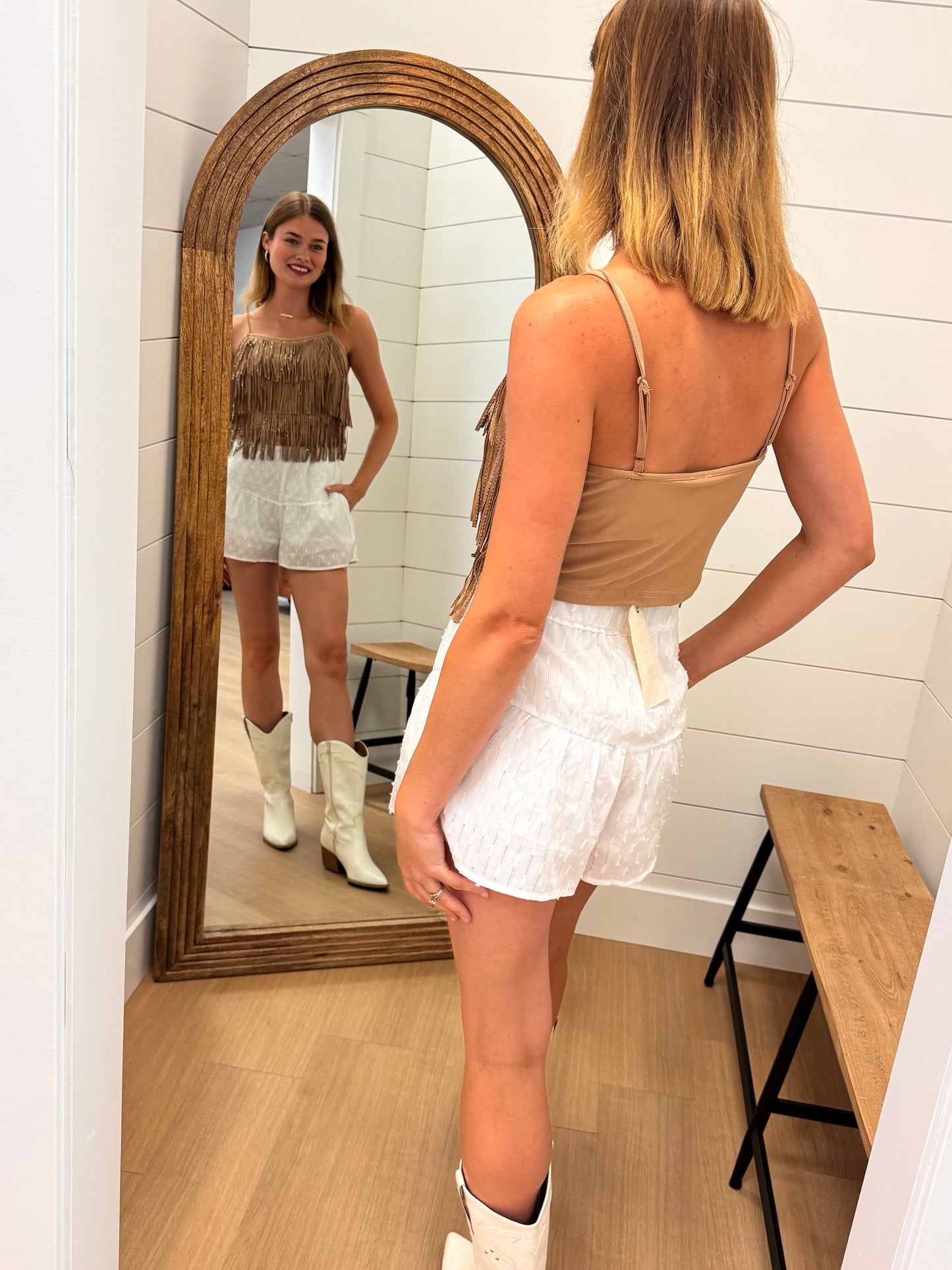 White Relaxed Fit Shorts