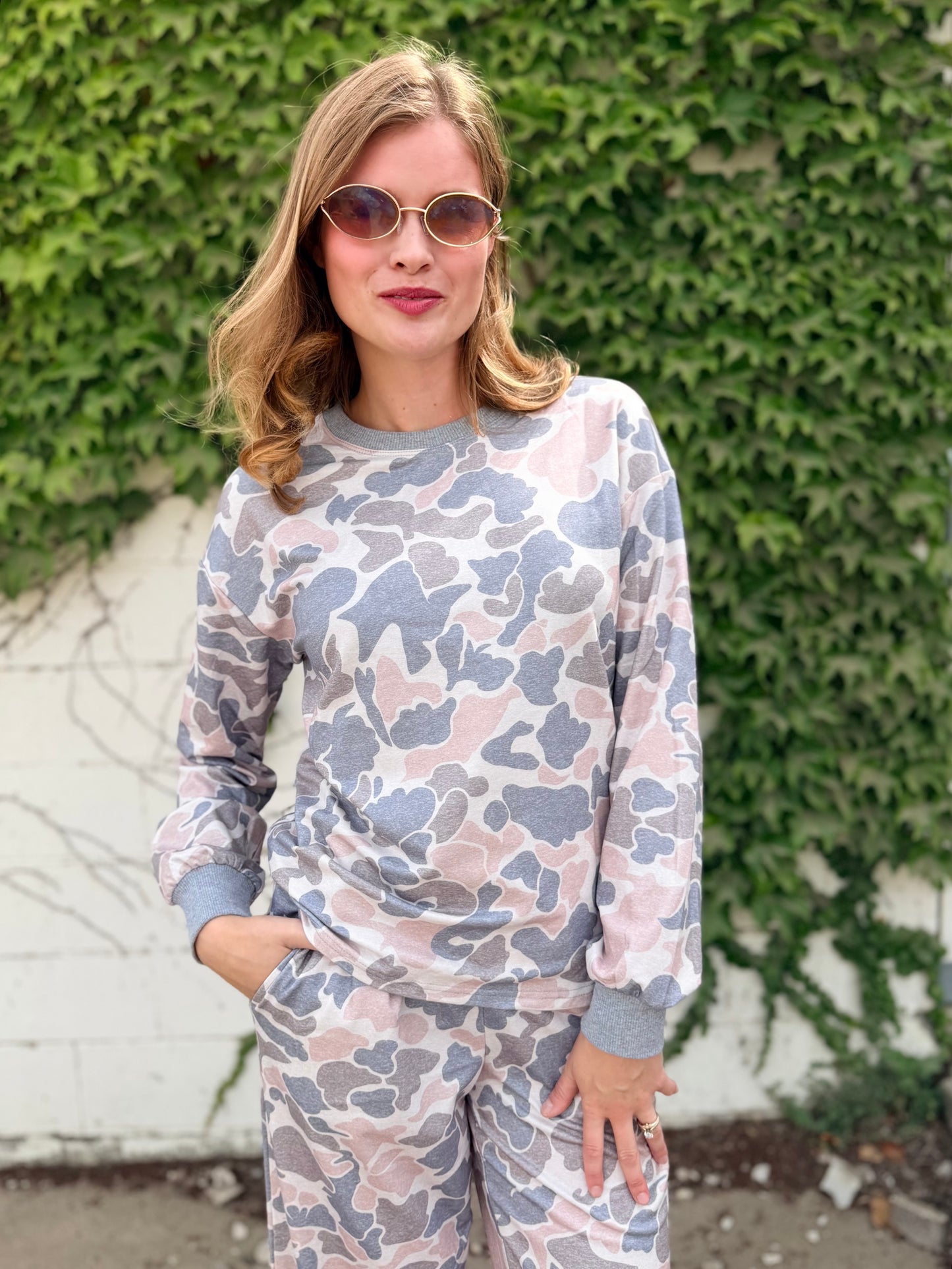 Camo Long Sleeve Top