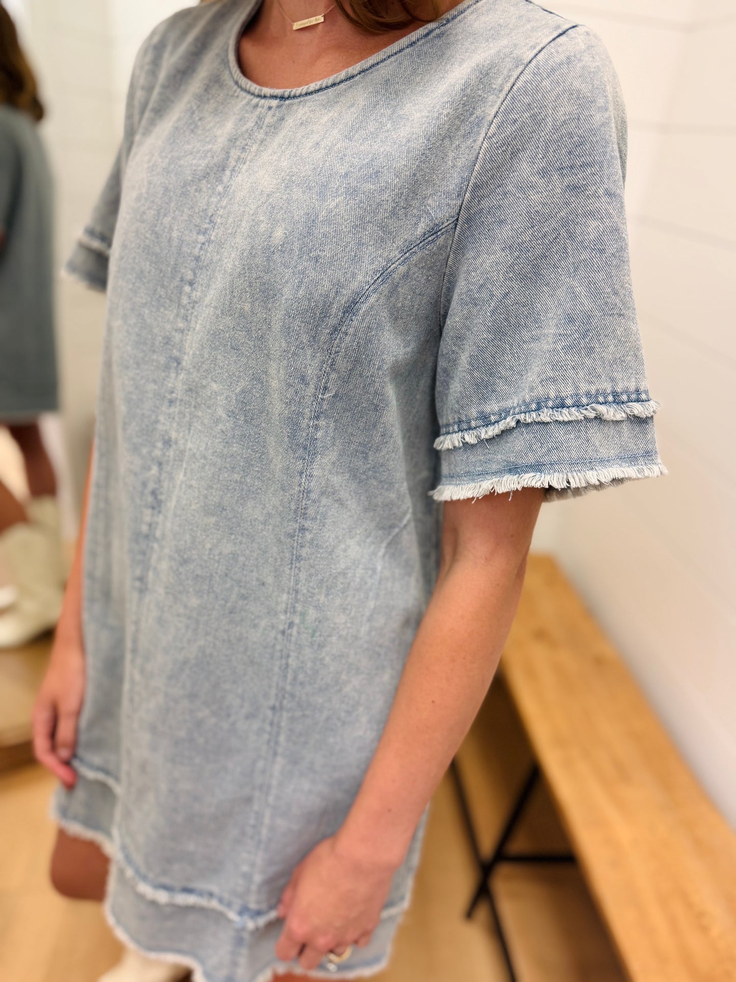 Washed Denim Dress