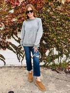 Acid Washed Fleece Sweatshirts Side Rib