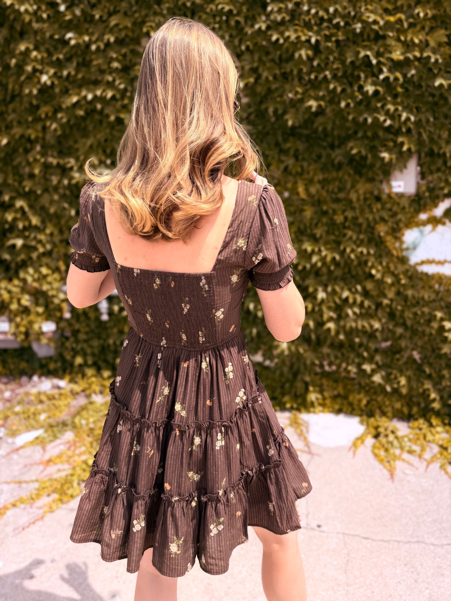 Ruffled V Neck Button Down Blouse