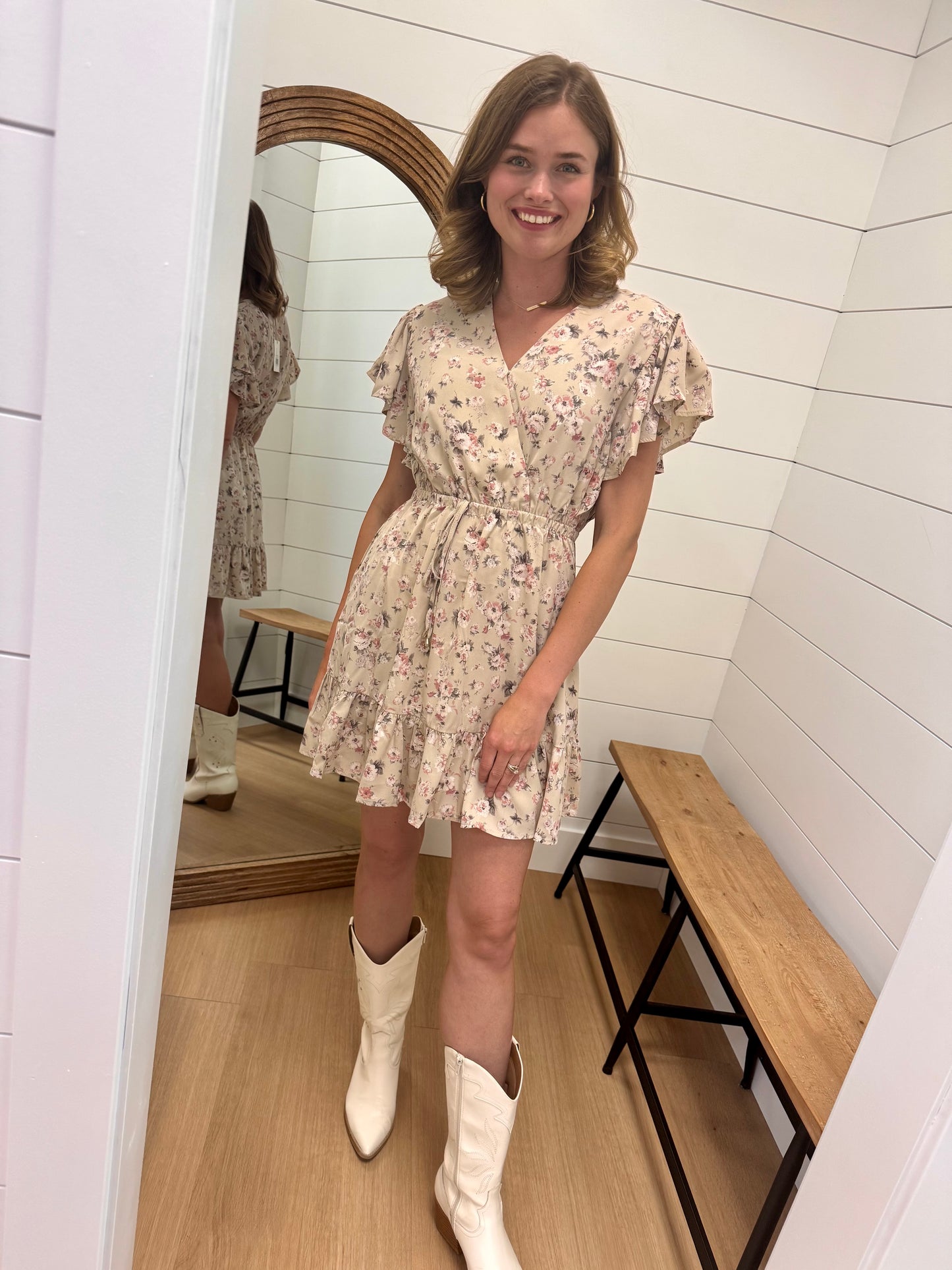 Floral Dress with Front Tie