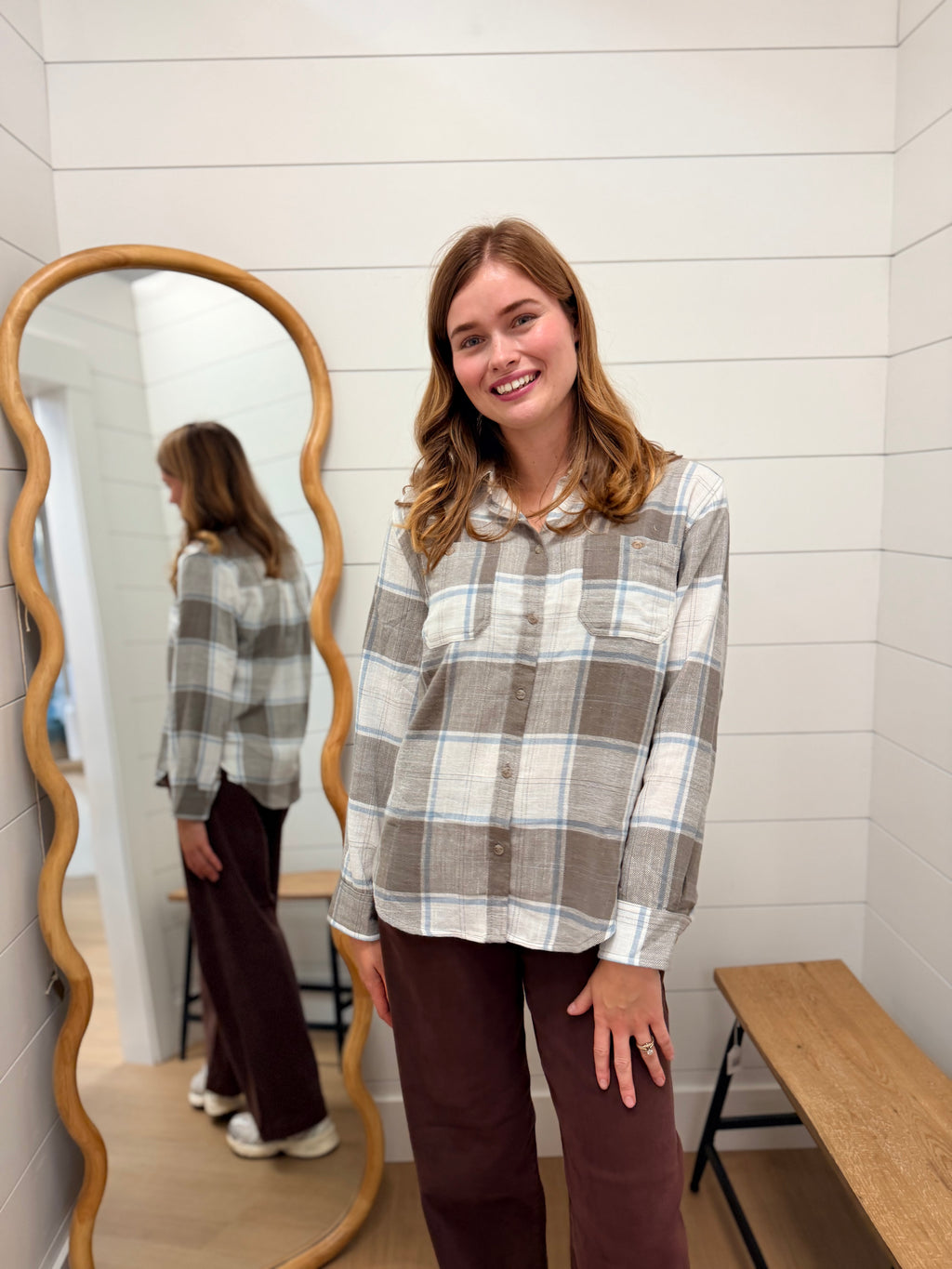 Flannel Button Down Top
