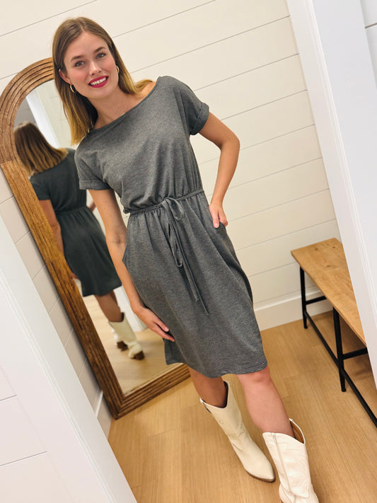 Terry Soft Charcoal Dress