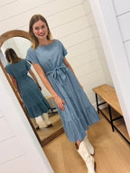 Midi Light Blue Dress