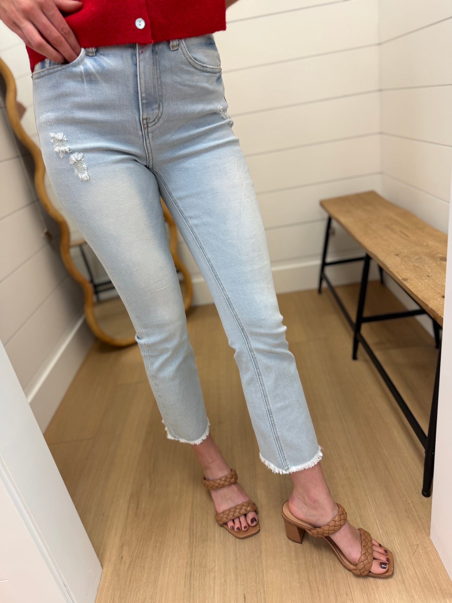 High Rise Straight Denim