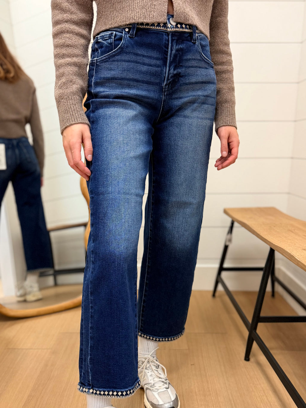 Barrel Jeans With Embroidery - Risen