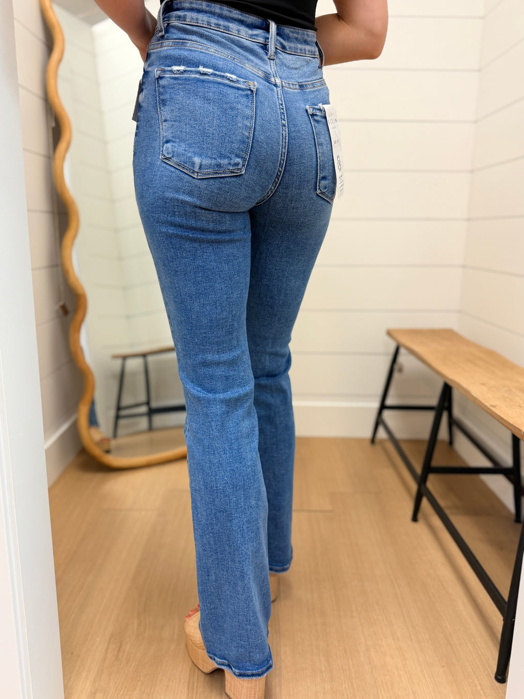 Tummy Control High Rise Straight Jeans - Risen