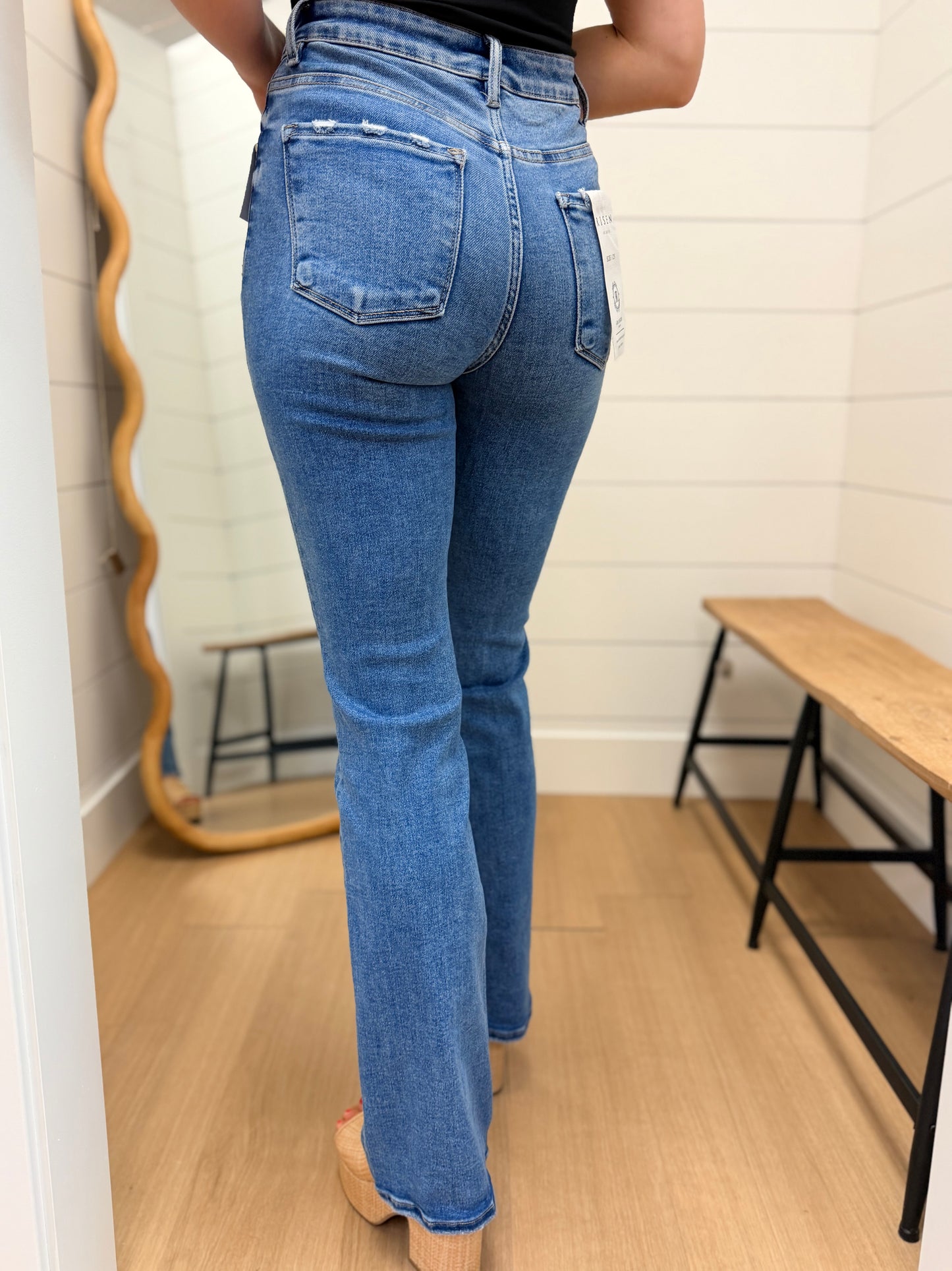 Tummy Control High Rise Straight Jeans - Risen