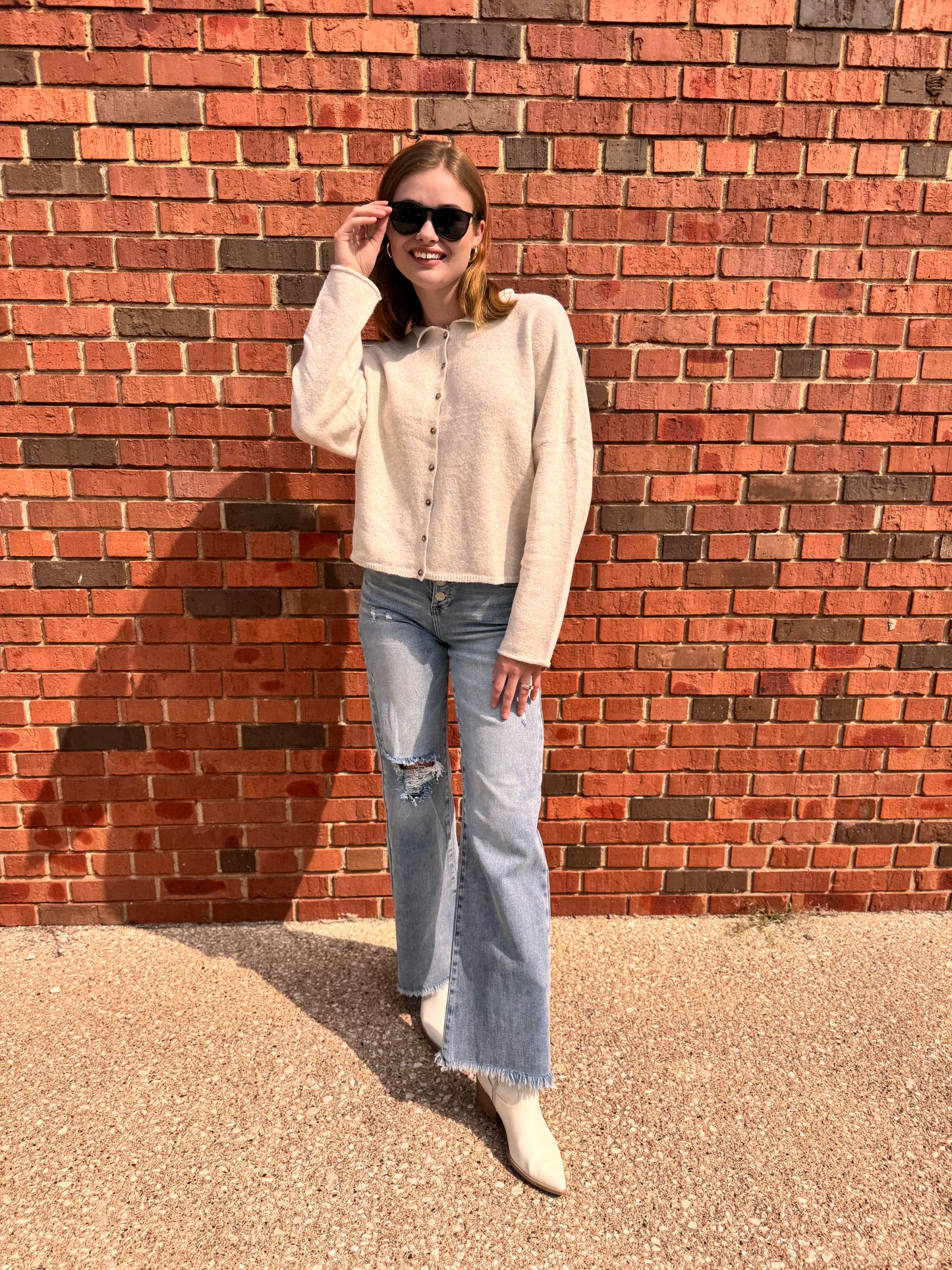 Lightweight Button Down Knit Cardigan