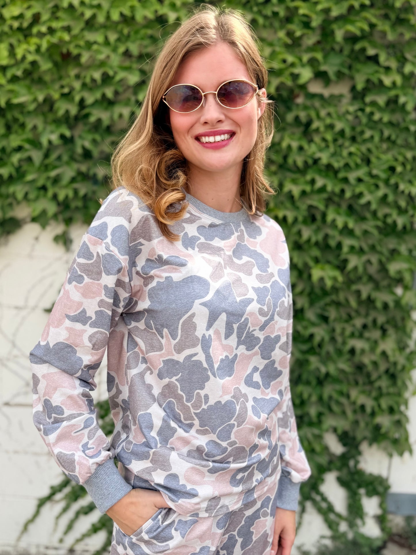 Camo Long Sleeve Top