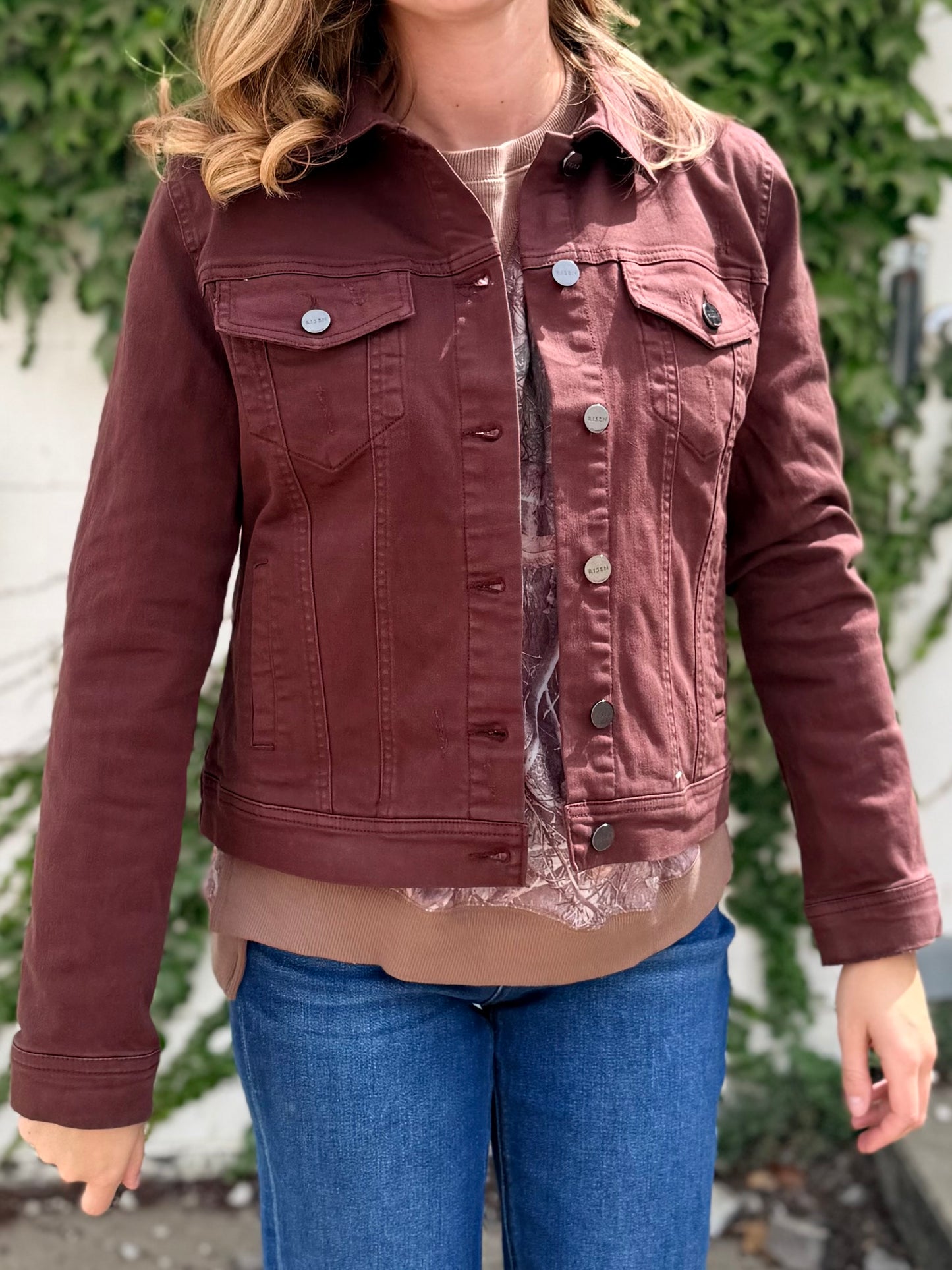 Chocolate Vintage Washed Jacket - Risen