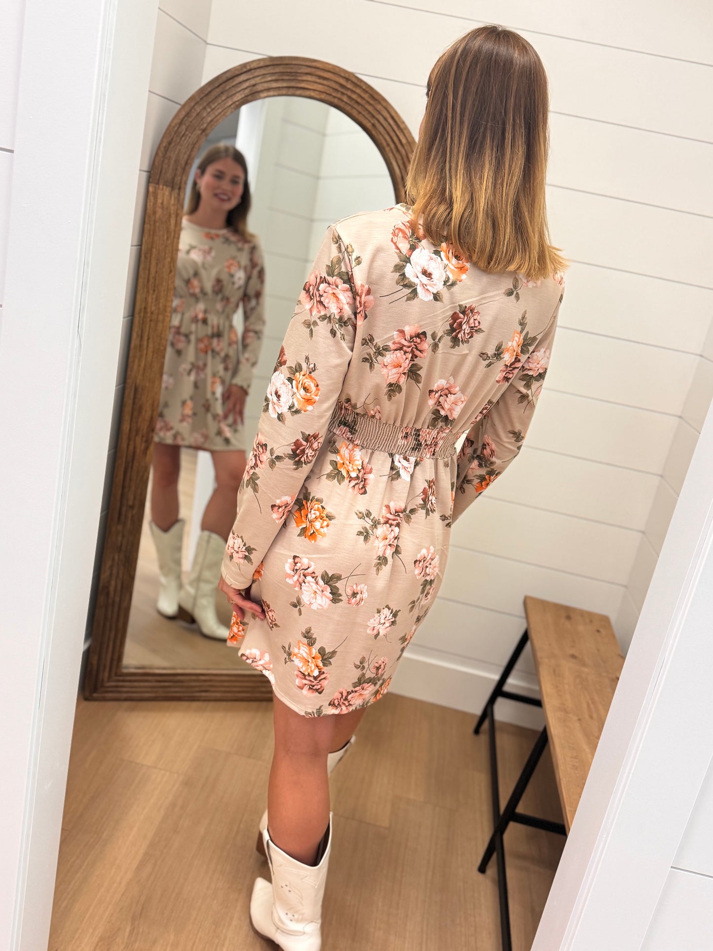 Floral Terry Fabric Dress