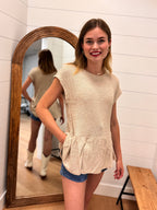 Oatmeal Knit Top