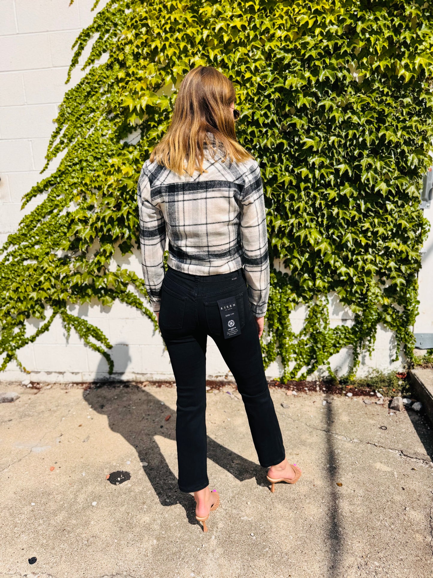 Black Straight Leg Jeans - Risen