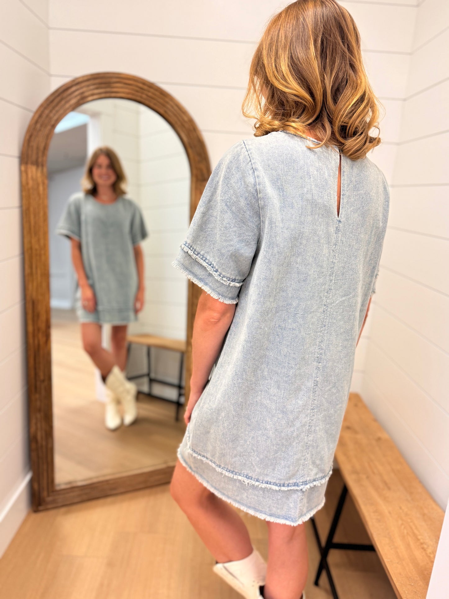 Washed Denim Dress