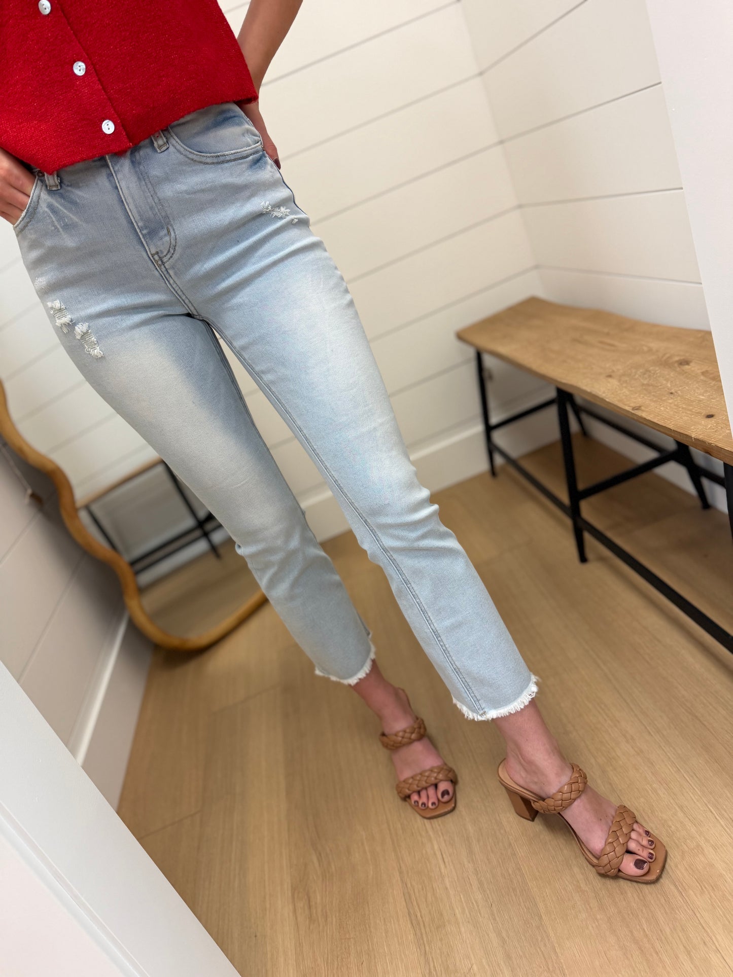 High Rise Straight Denim