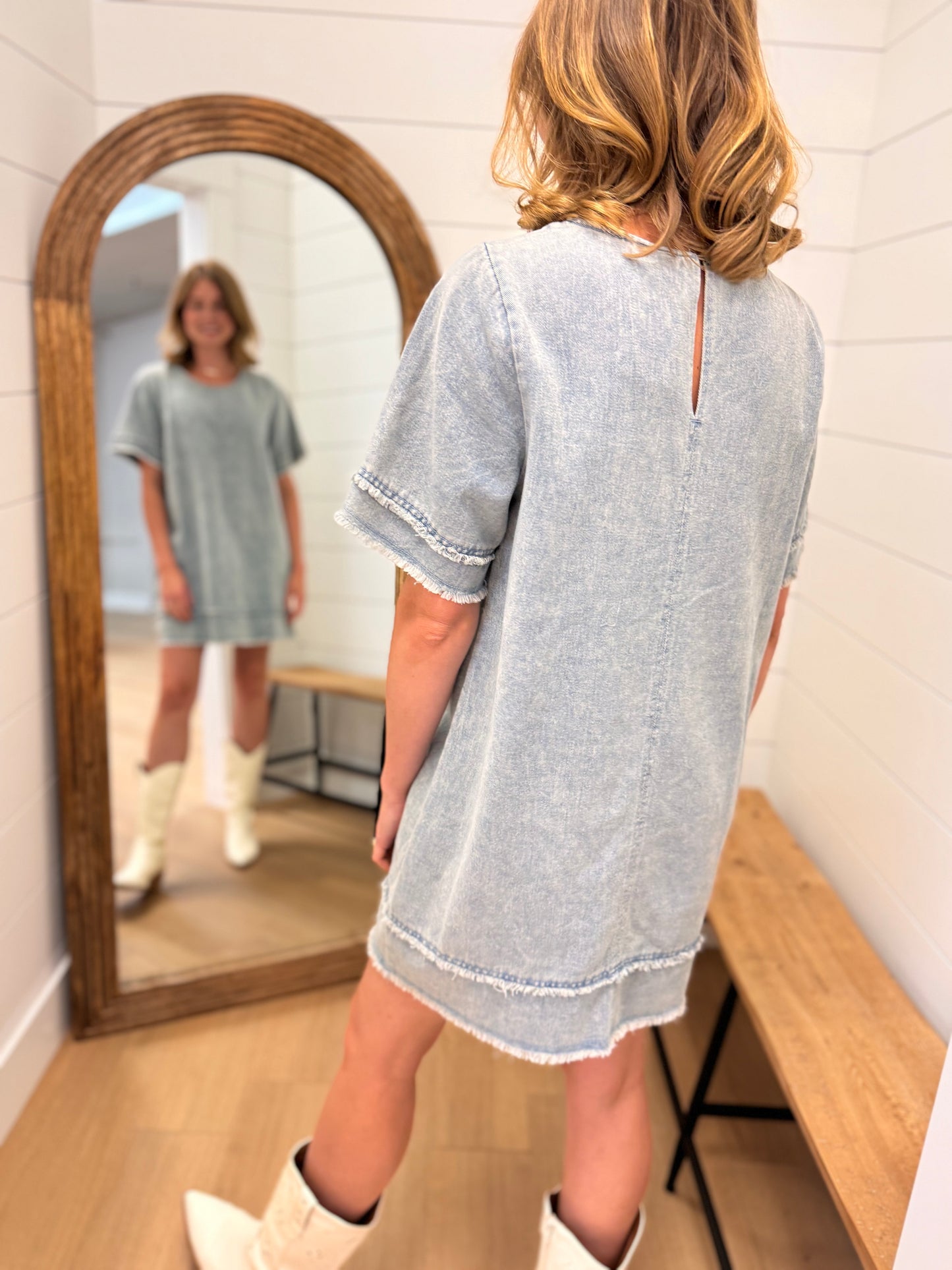 Washed Denim Dress
