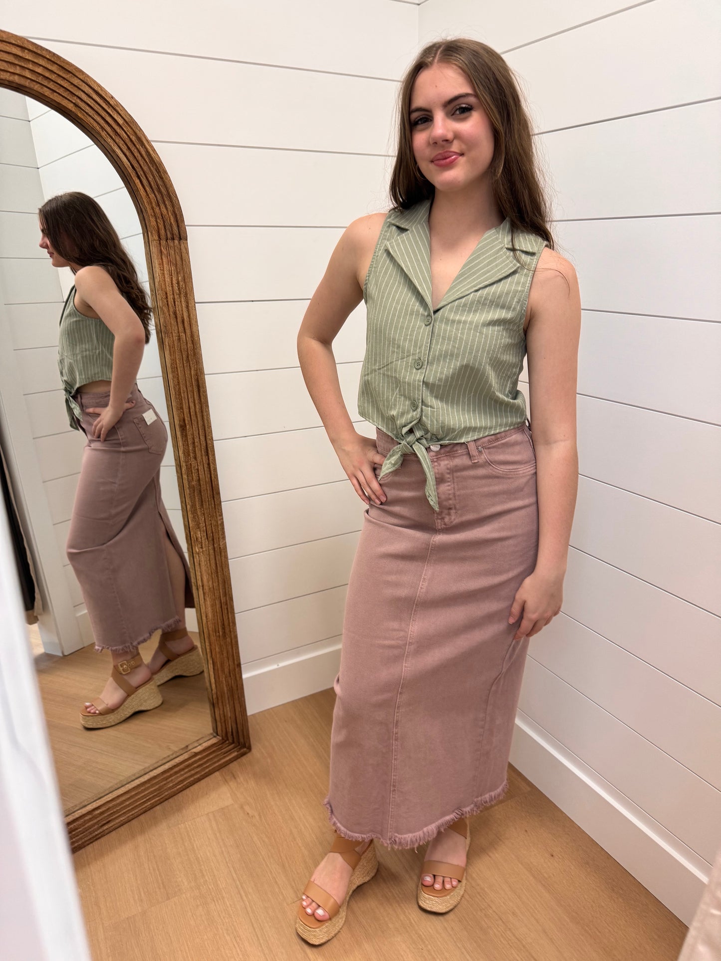 High Rise Maxi Skirt - Risen