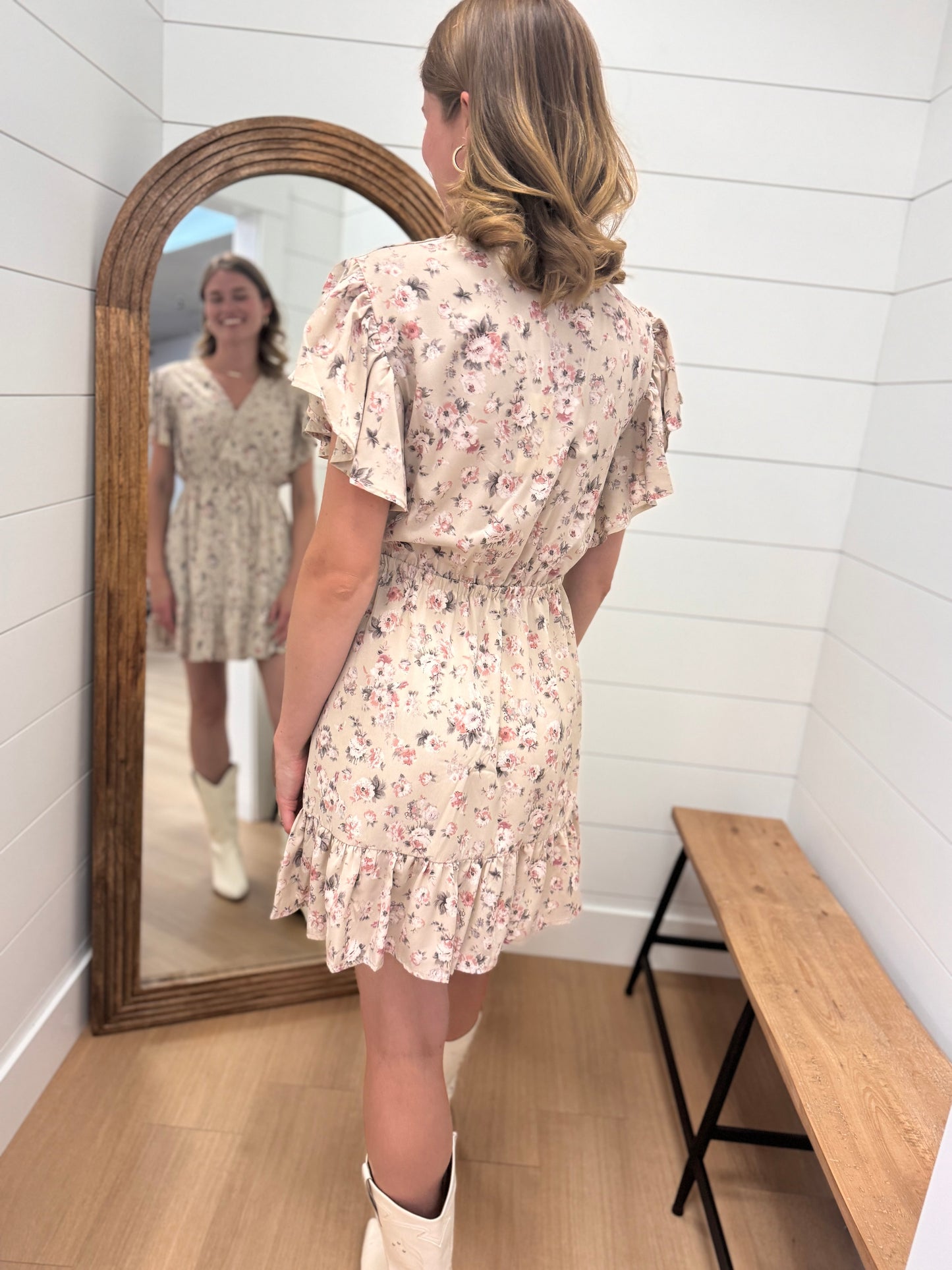 Floral Dress with Front Tie