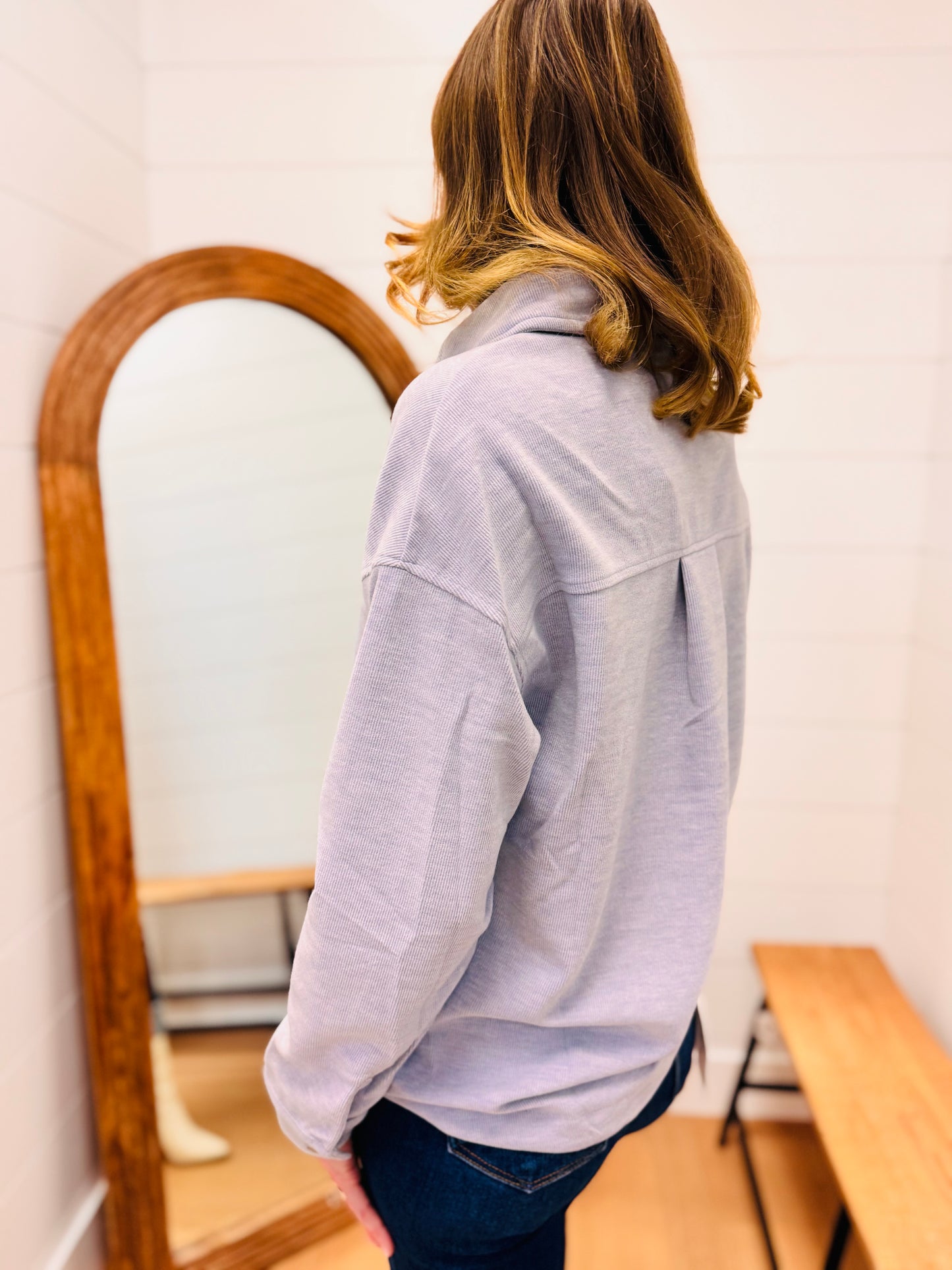 Micro Rib Button Up Shacket