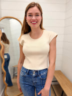 Short Sleeved Basic Knit Top