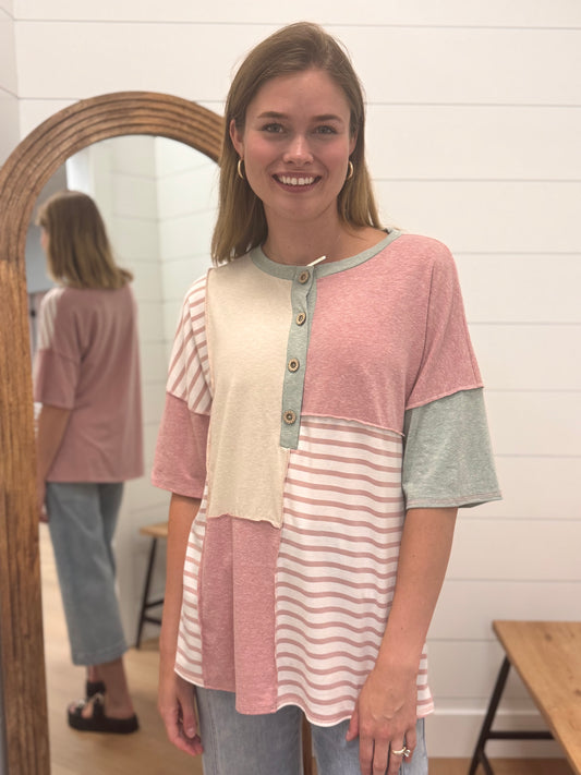 Patch-Block Easy Wear Tee