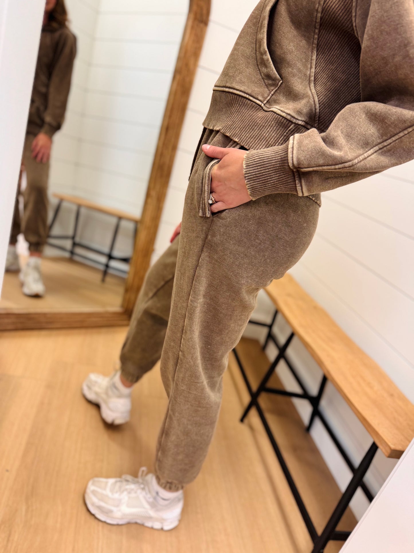 Washed and Worn Jogger Sweatpants