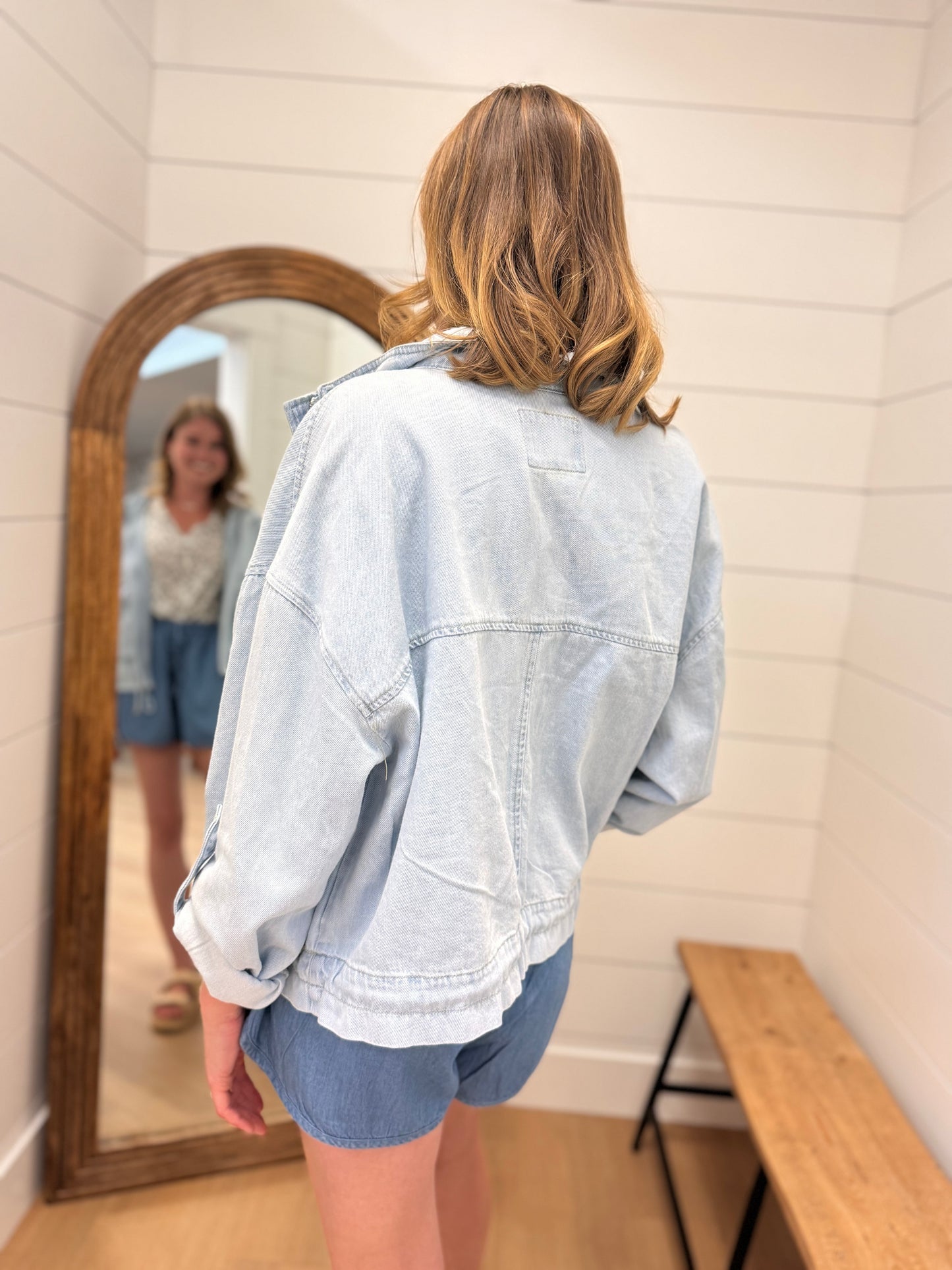 Oversized Cargo Jacket with Pocket - Risen