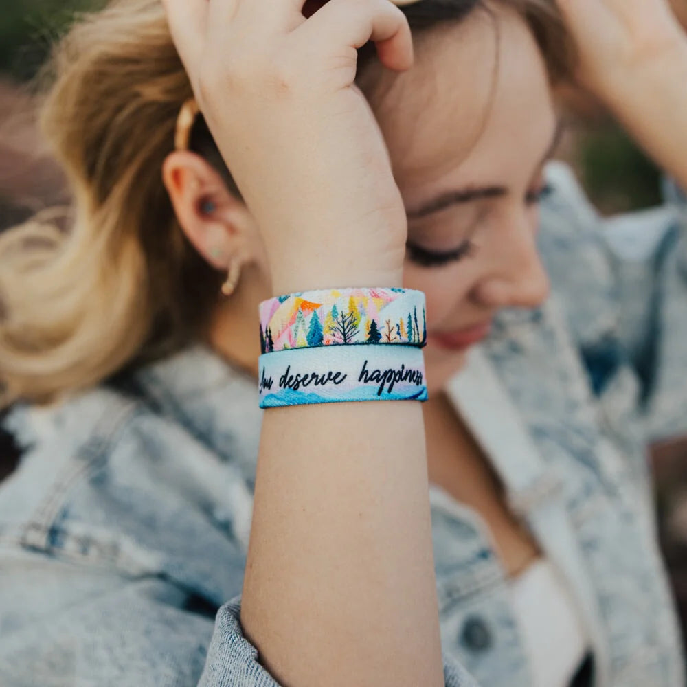 You Deserve Happiness - Interactive ZOX Bracelet Positive Affirmation