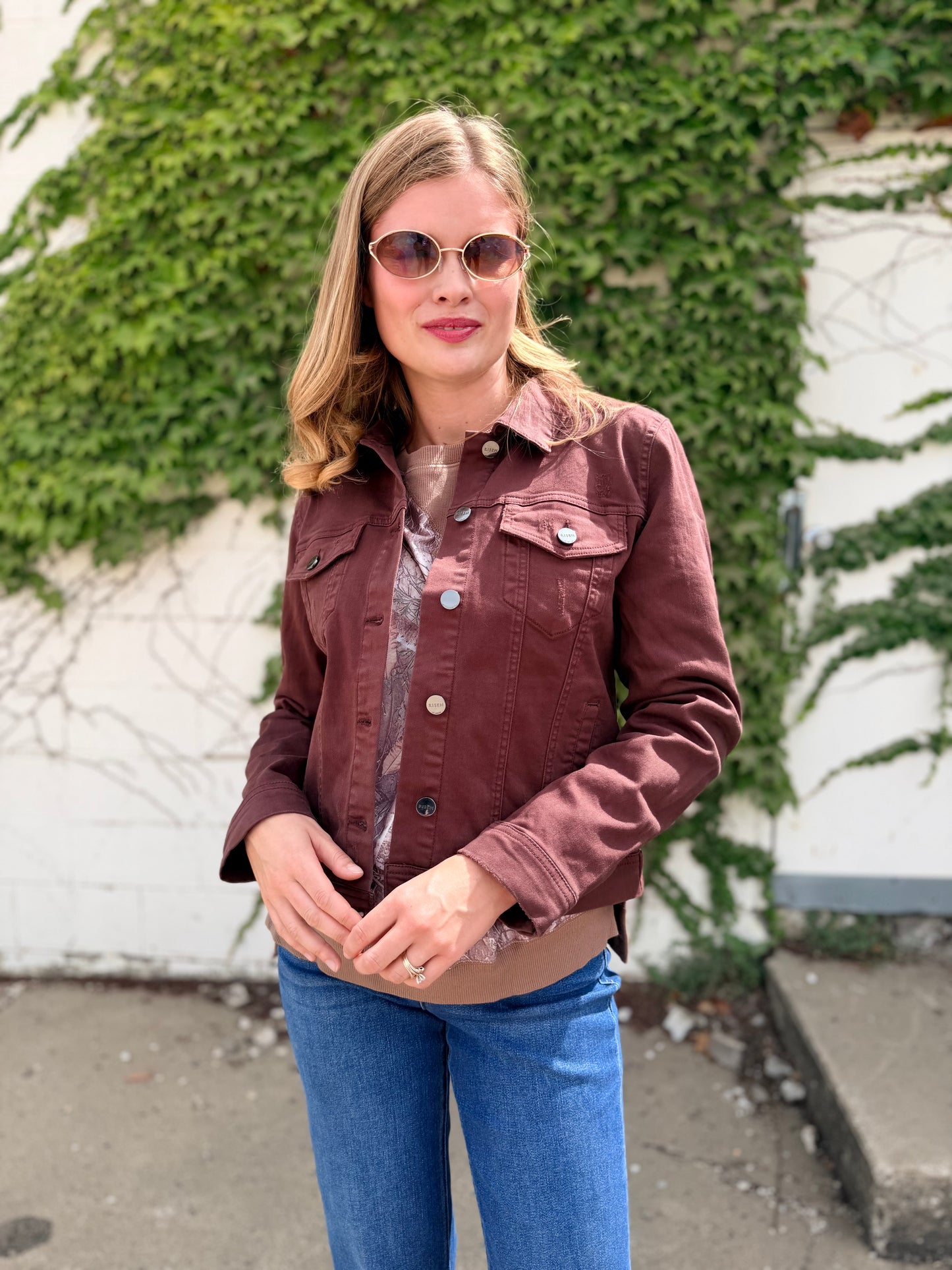 Chocolate Vintage Washed Jacket - Risen