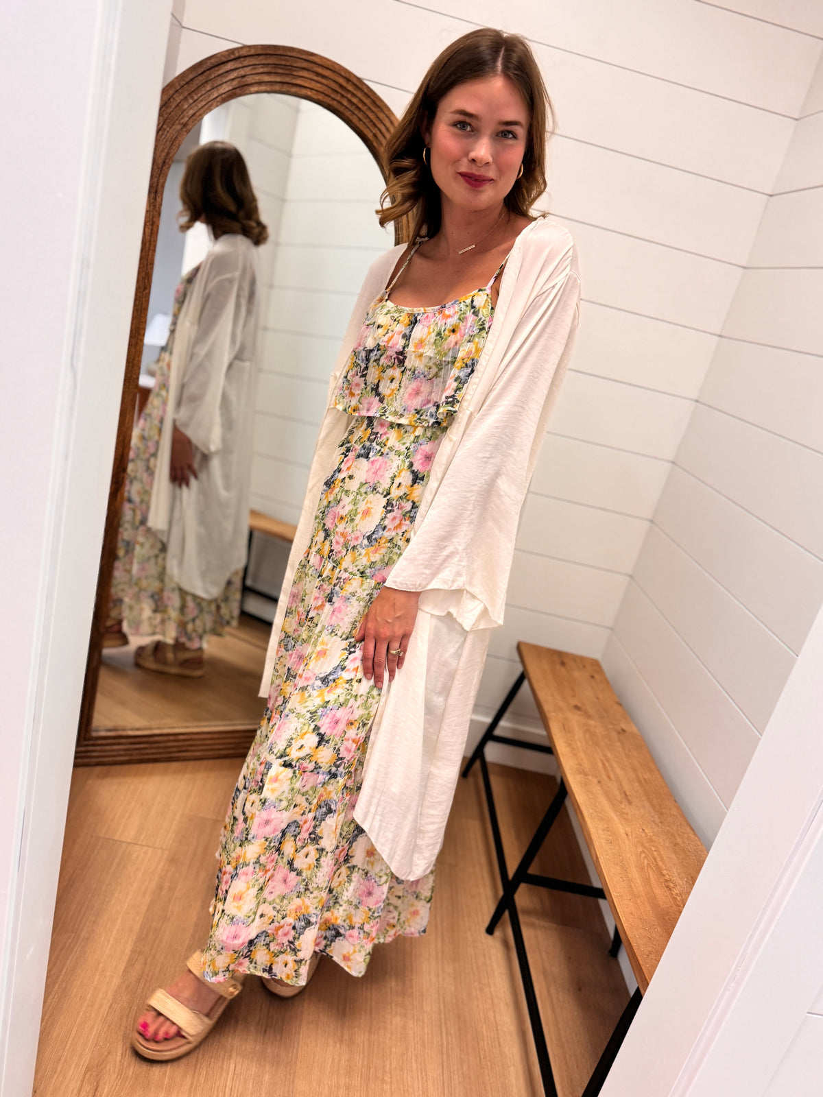 Long Satin Duster Cardi