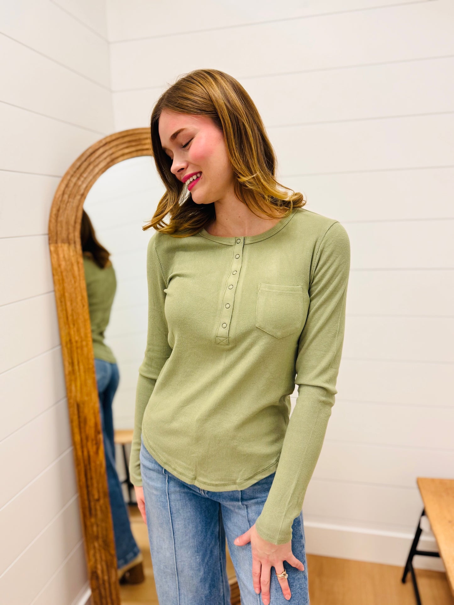 Soft Cozy Brushed Ribbed Knit Top