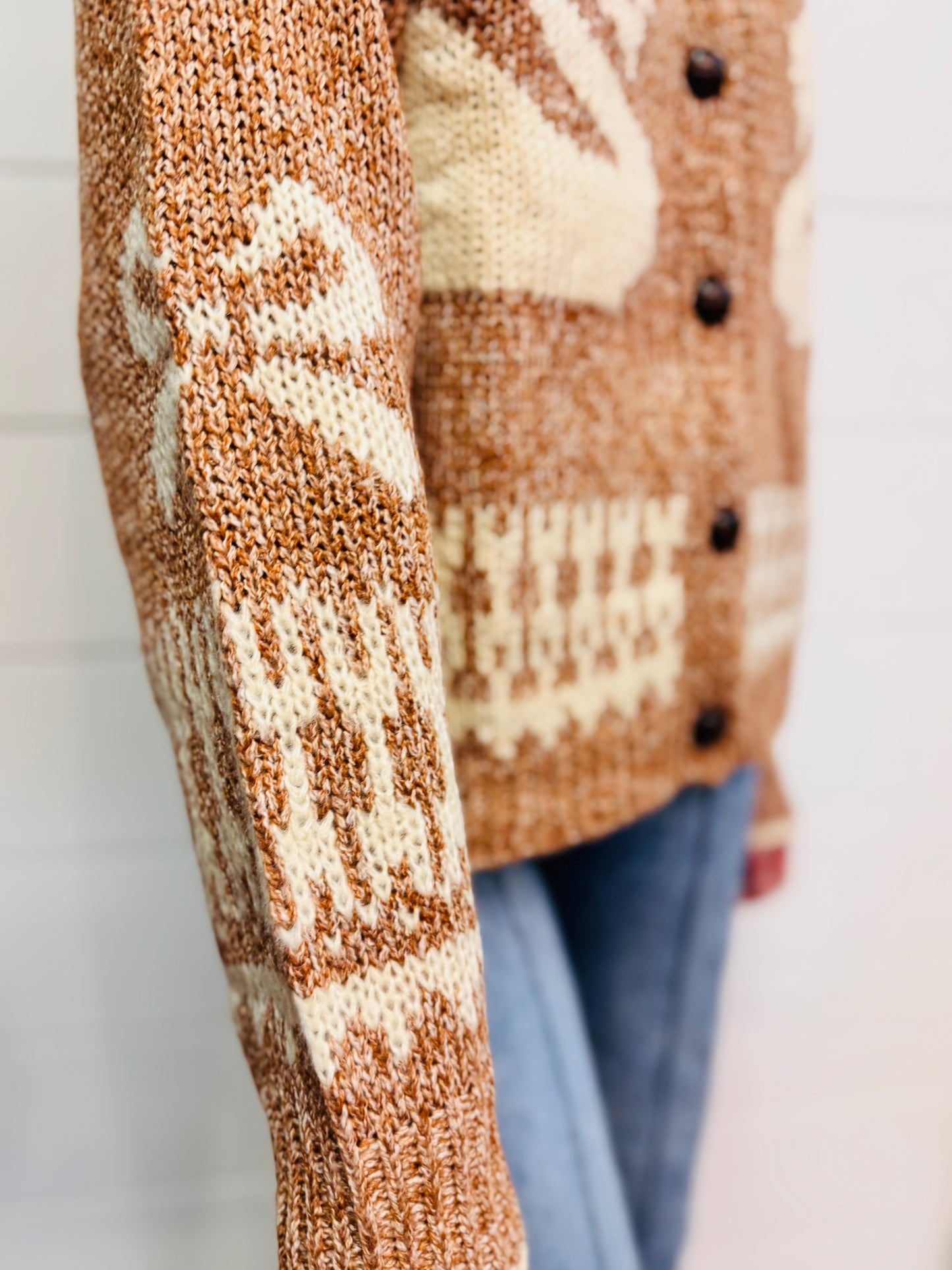 Oversized Goose Sweater Cardigan