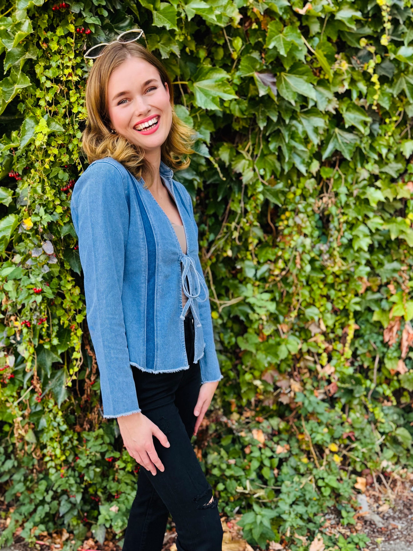 Long Sleeve Denim Blazer