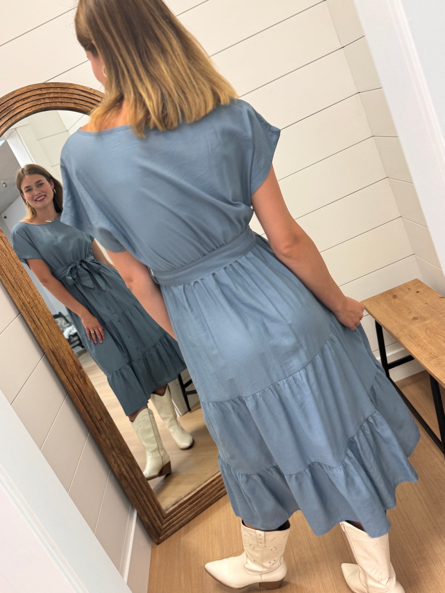 Midi Light Blue Dress