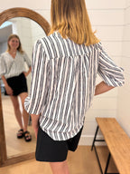 Asymmetrical Button Top