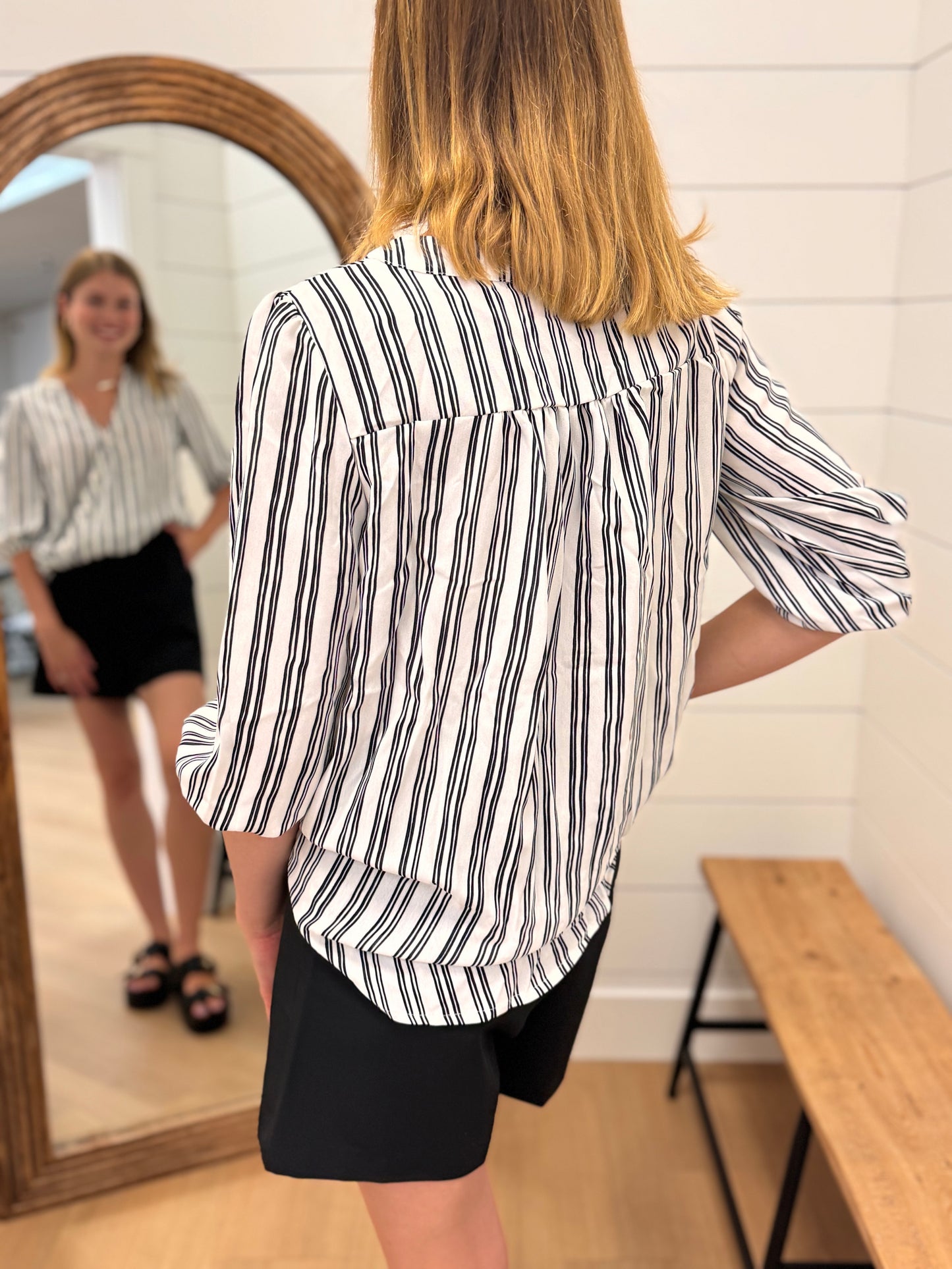 Asymmetrical Button Top