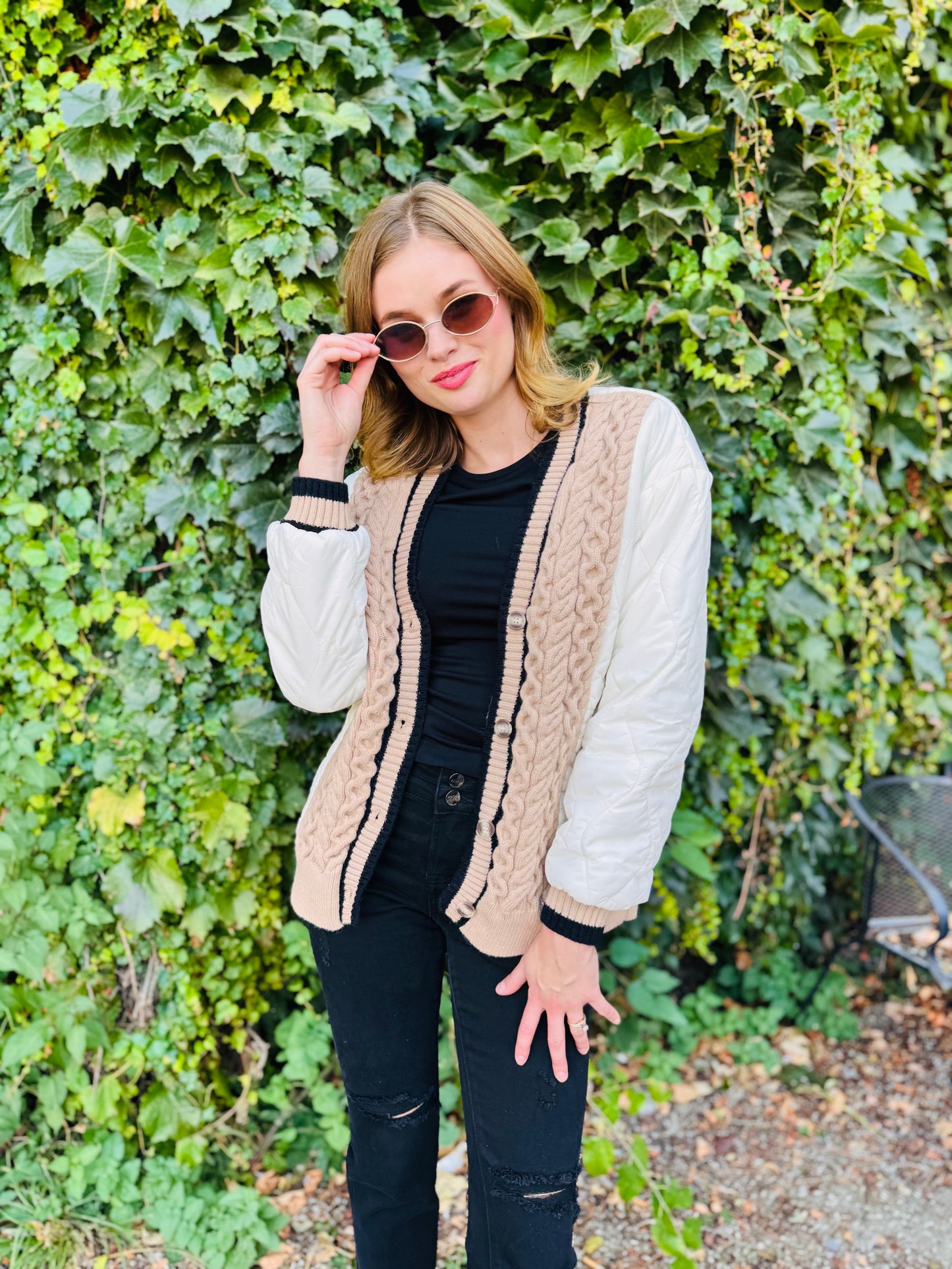 Multi Color Button Down Long Sleeve Jacket