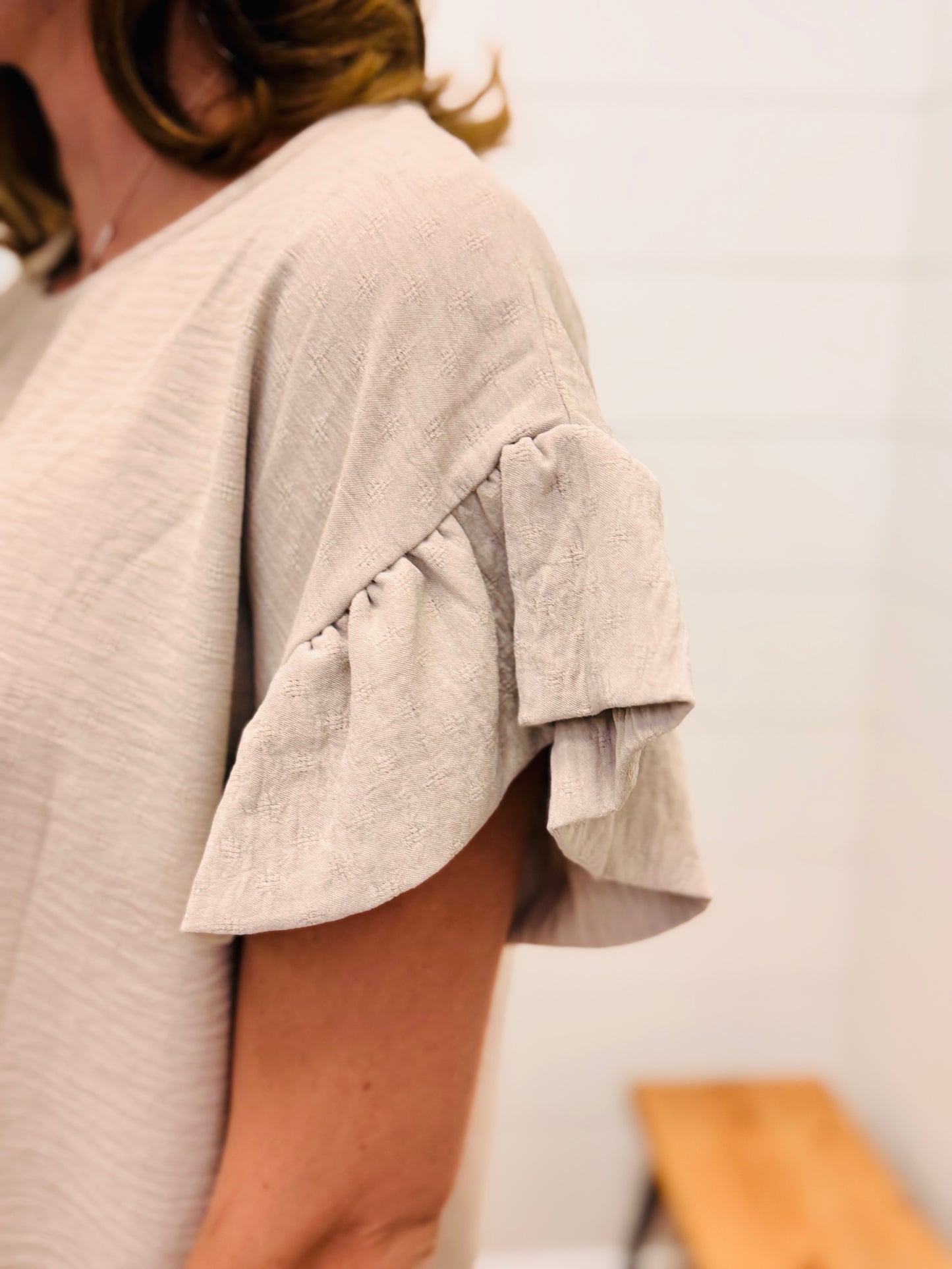 Jacquard Drop Shoulder Top