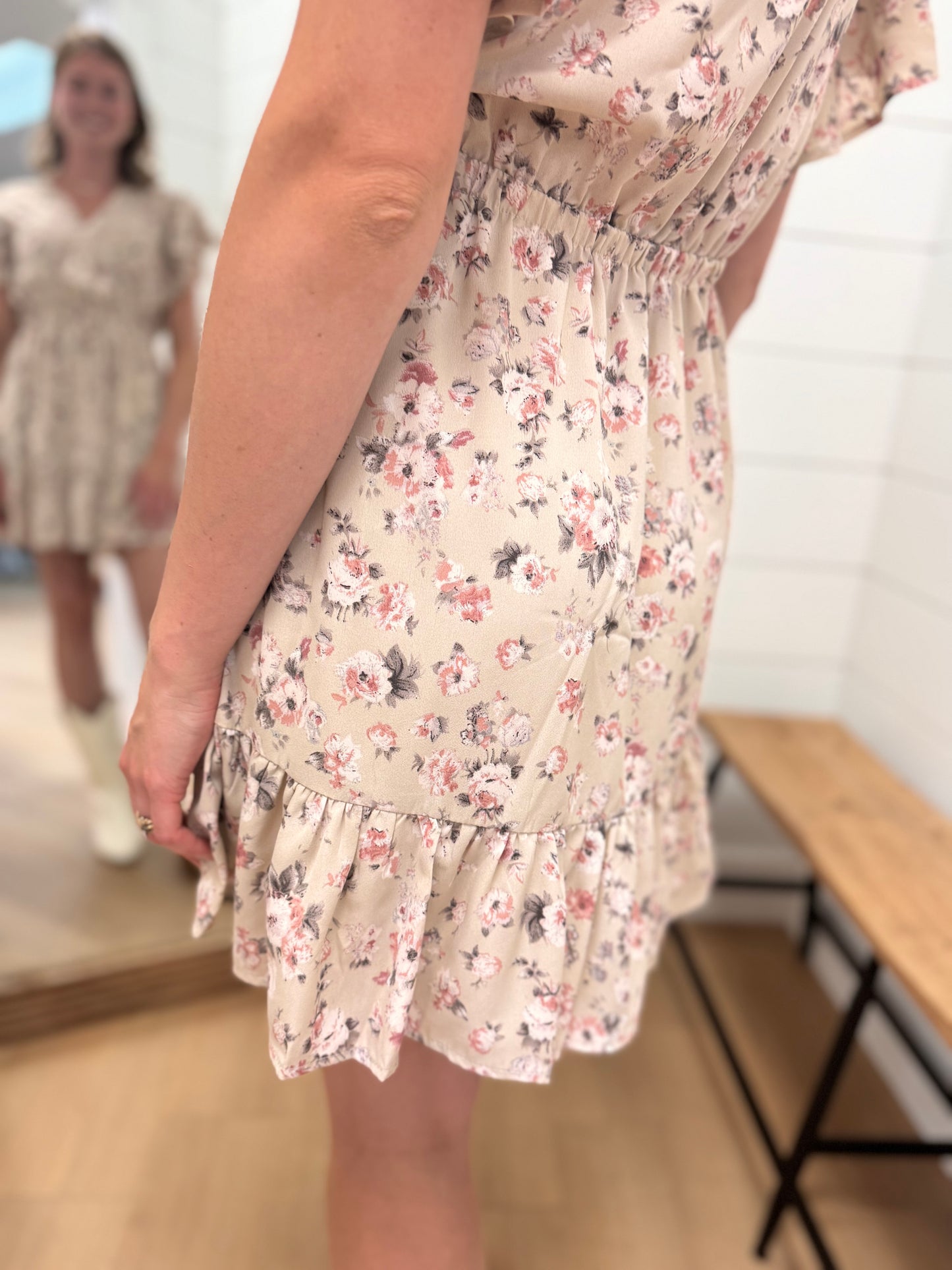 Floral Dress with Front Tie