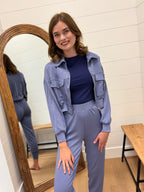 Zip up Cropped Sweatshirt