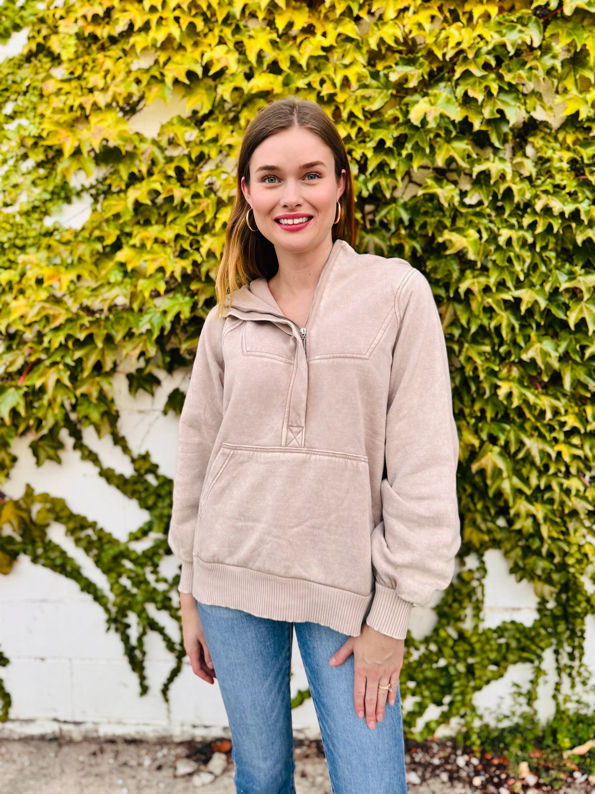 Acid Wash Fleece Oversized Hoodie