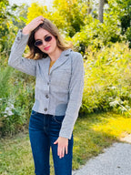 Cropped Grey Blazer