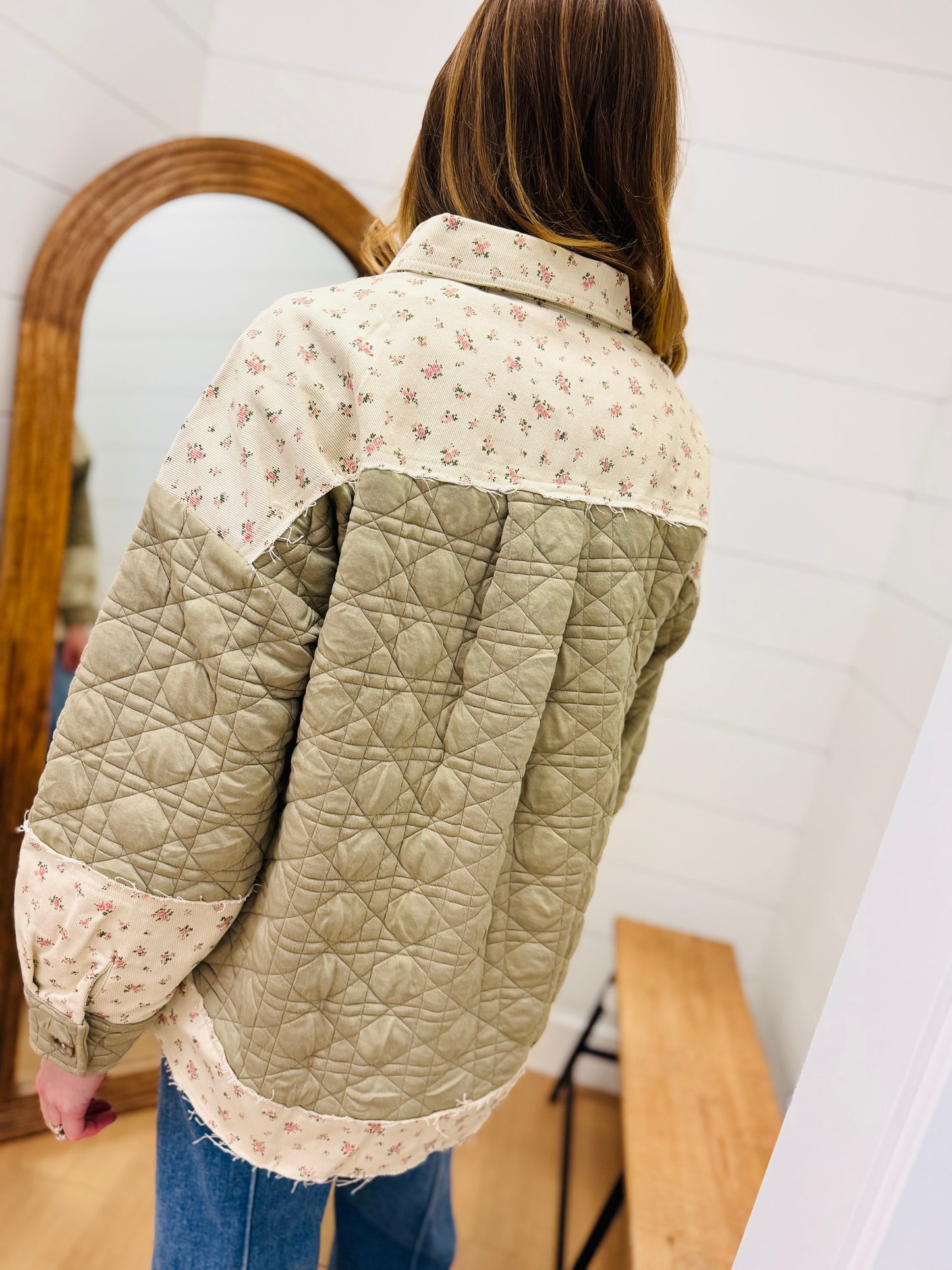 Oversized Floral Printed Jacket