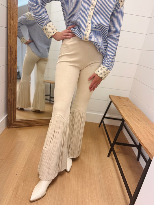 Pull on Suede Bell Bottoms