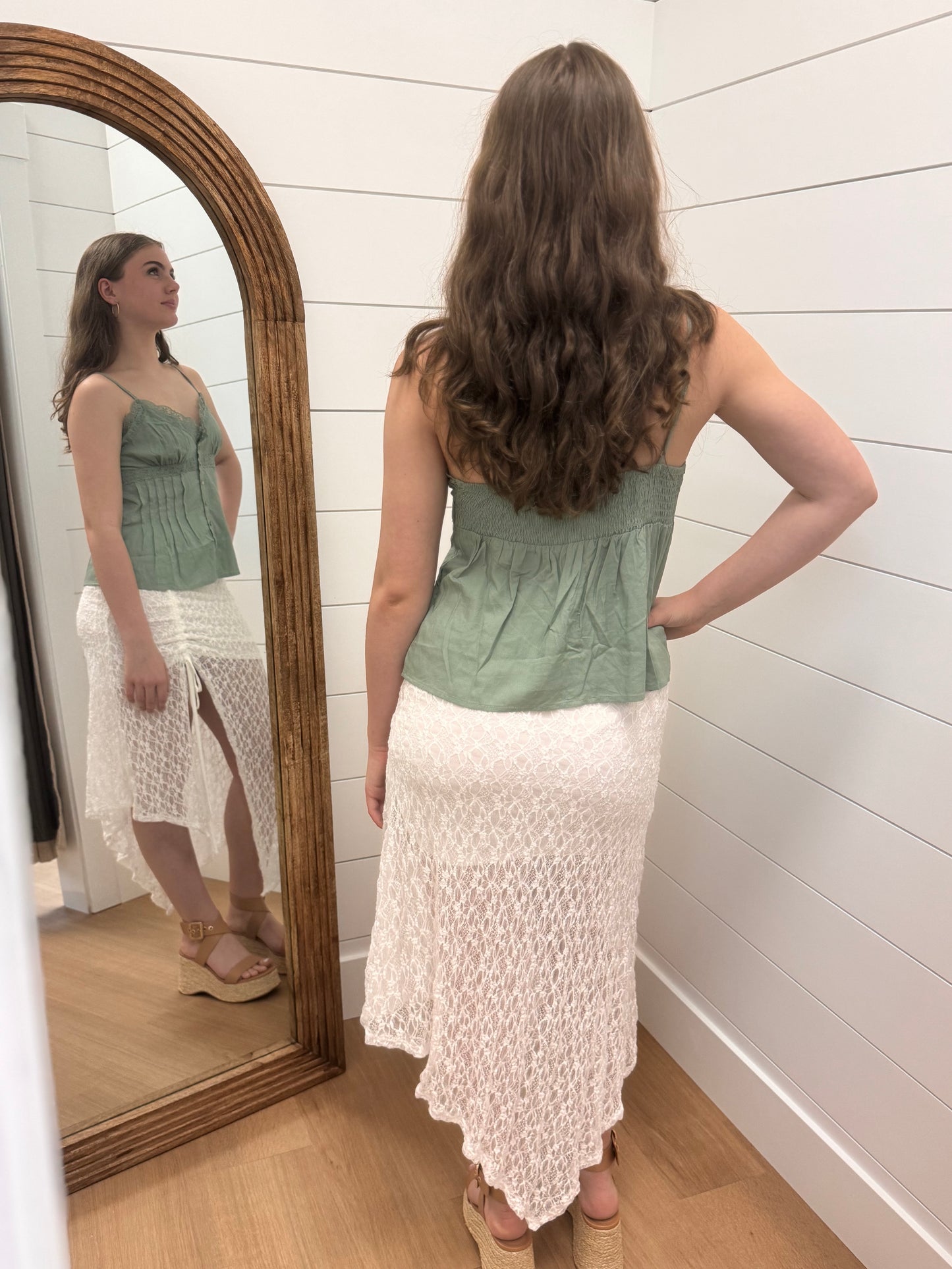 Asymmetrical Lace Me Up Skirt