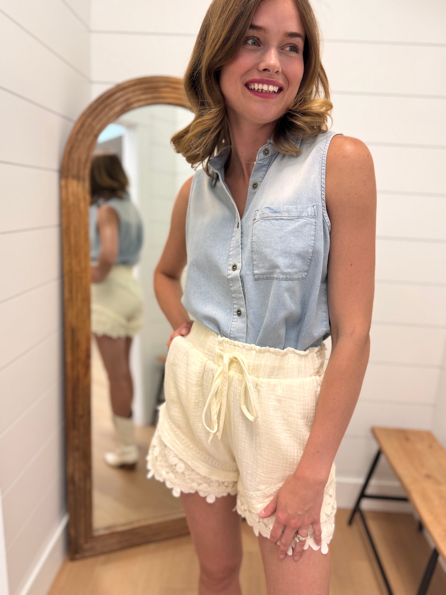 Chambray Tank Top