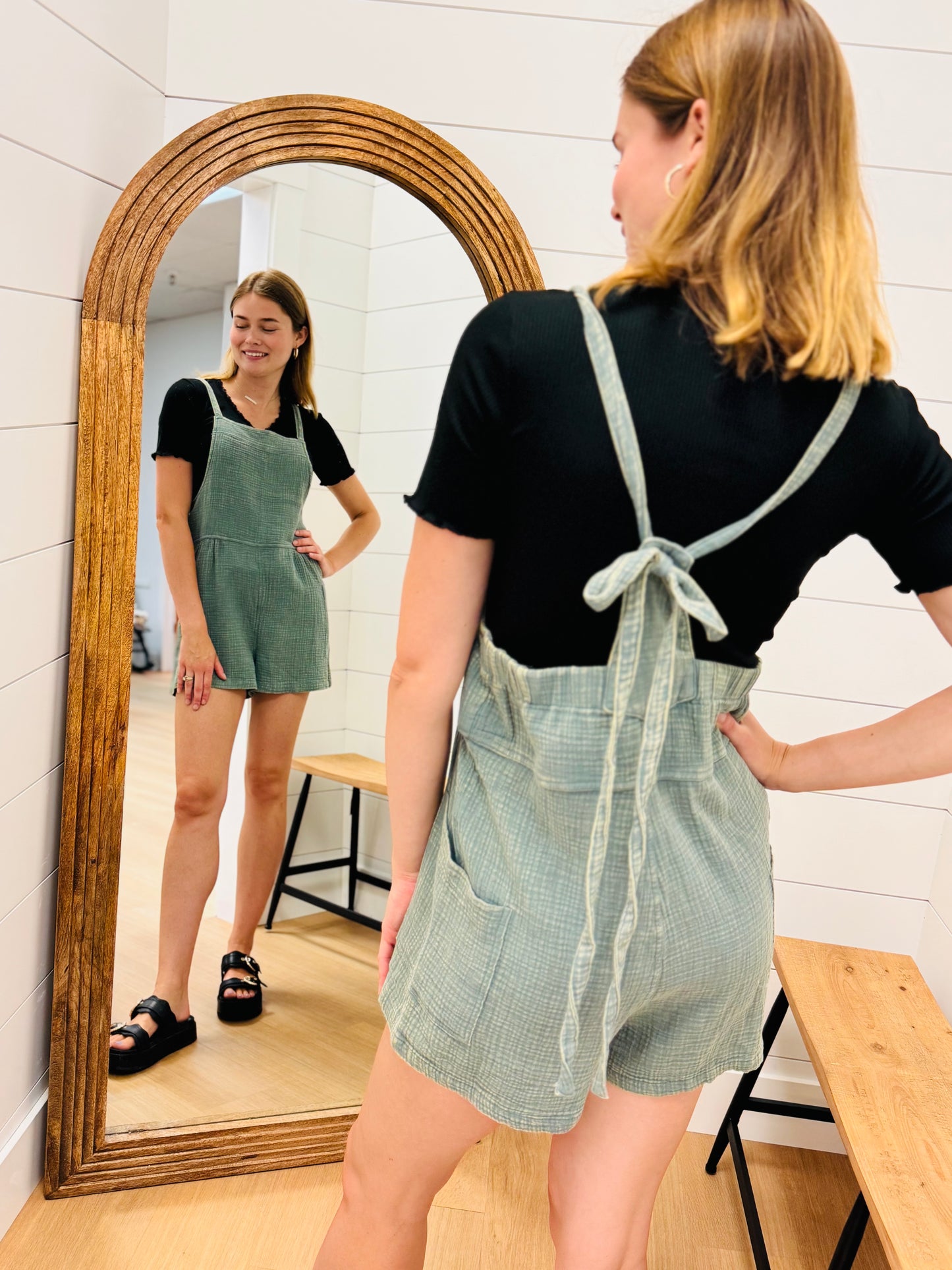 Washed Linen Romper